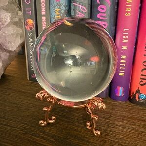 Crystal Ball with Rose Gold Stand